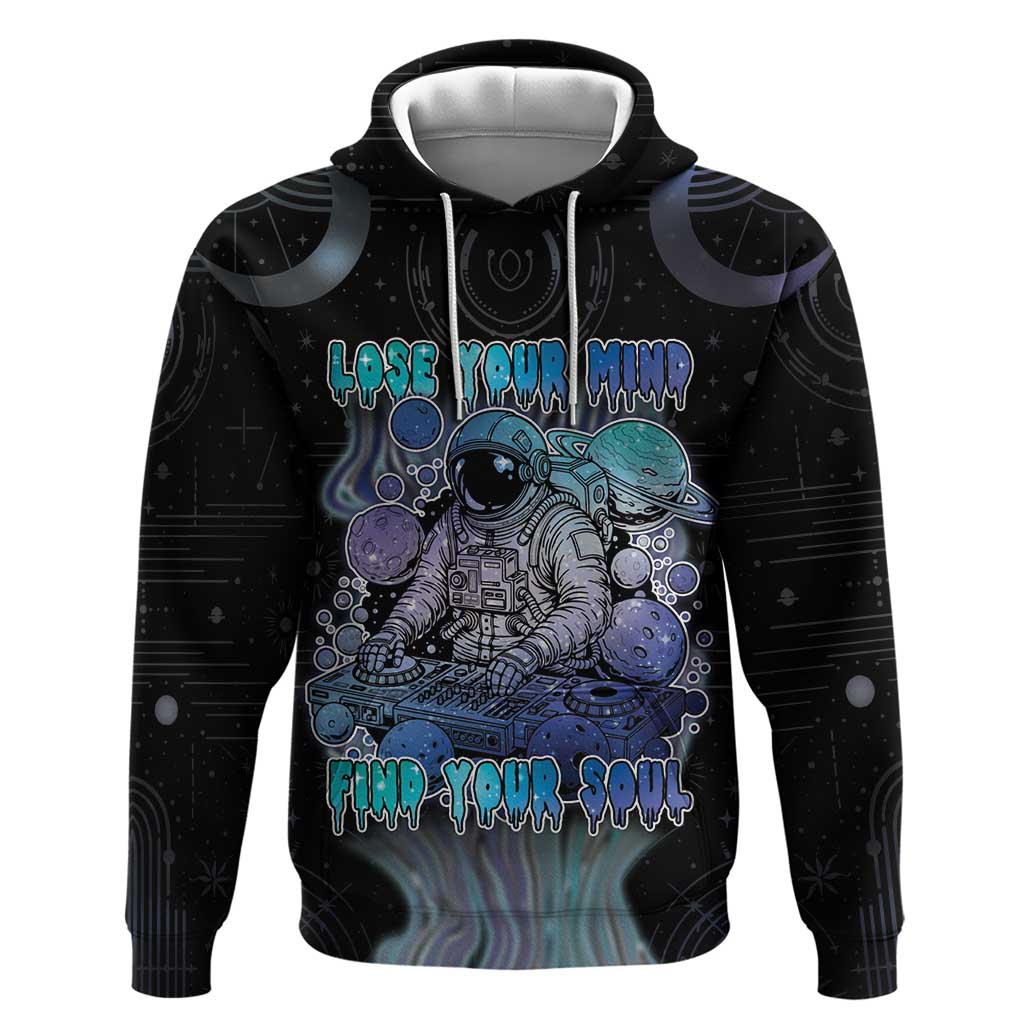 Astronaut Zip Hoodie Love Your Mind Find Your Soul - Wonder Print Shop