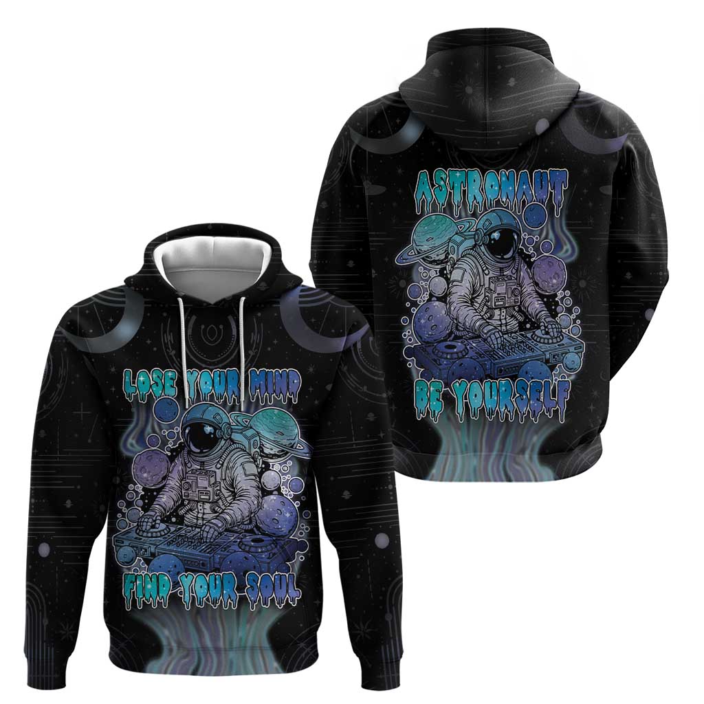 Astronaut Zip Hoodie Love Your Mind Find Your Soul - Wonder Print Shop