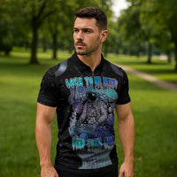 Astronaut Zipper Polo Shirt Love Your Mind Find Your Soul - Wonder Print Shop