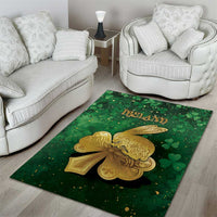 Ireland Area Rug The Shamrock With The Irish Hare Patterns - Wonder Print Shop
