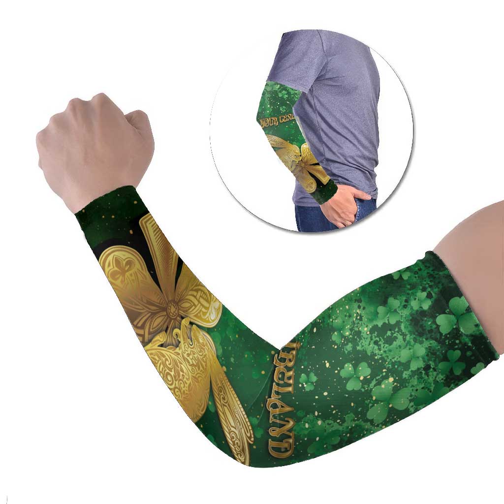 Ireland Arm Sleeves The Shamrock With The Irish Hare Patterns - Wonder Print Shop