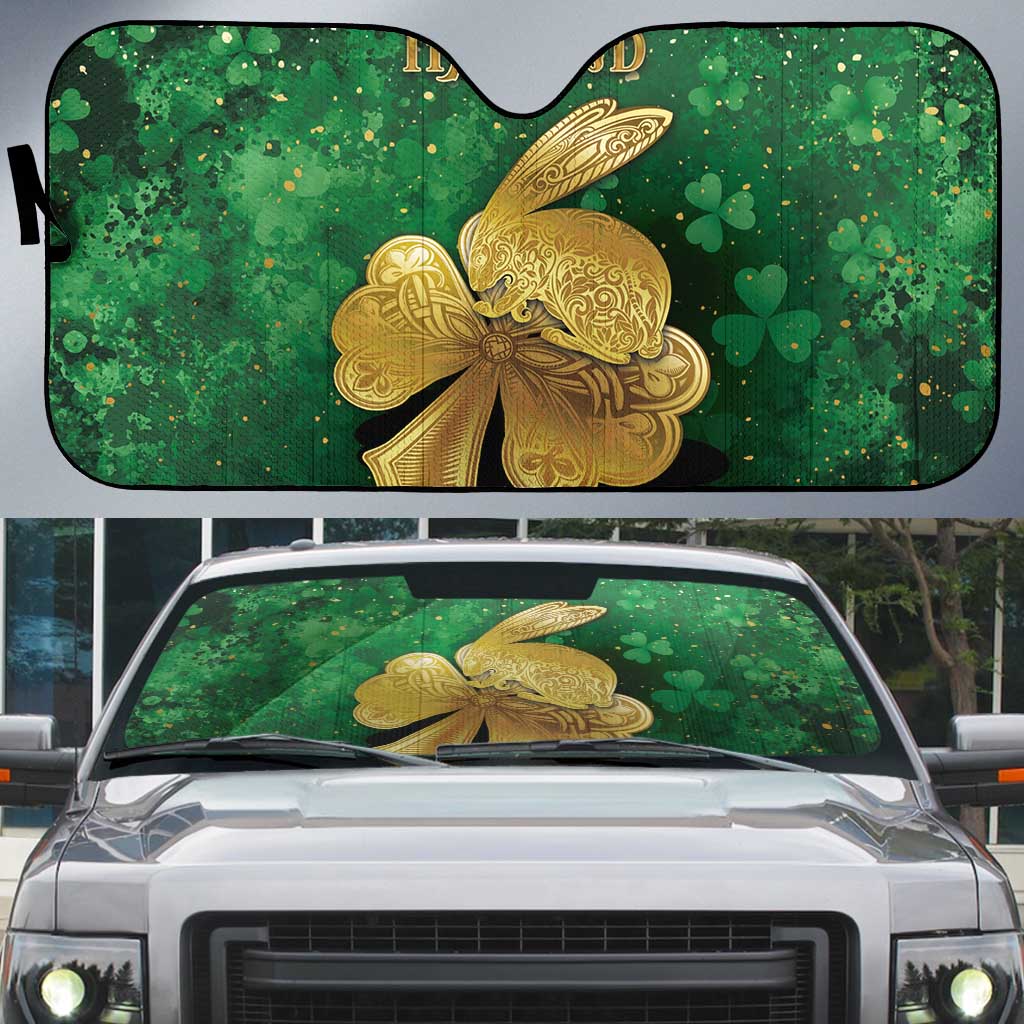 Ireland Auto Sun Shade The Shamrock With The Irish Hare Patterns - Wonder Print Shop