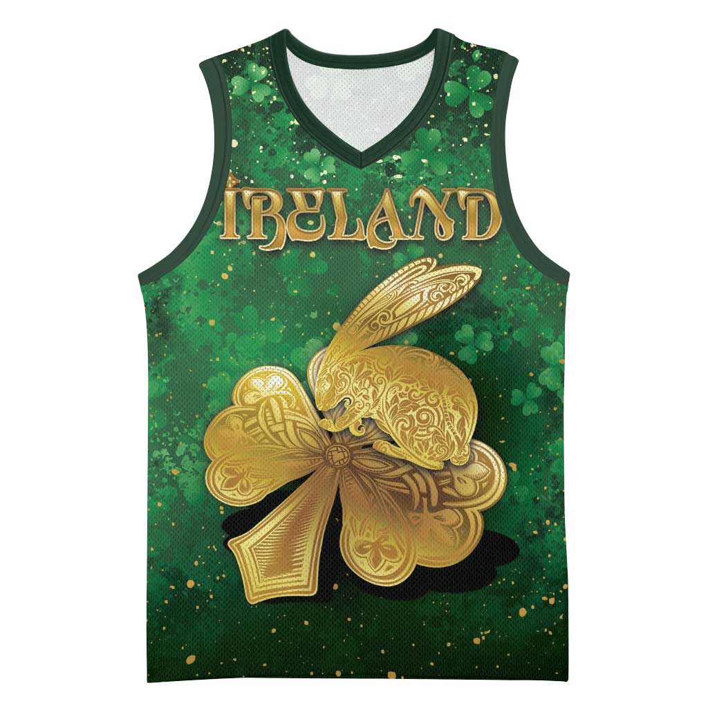 Personalized Ireland Basketball Jersey The Shamrock With The Irish Hare Patterns - Wonder Print Shop