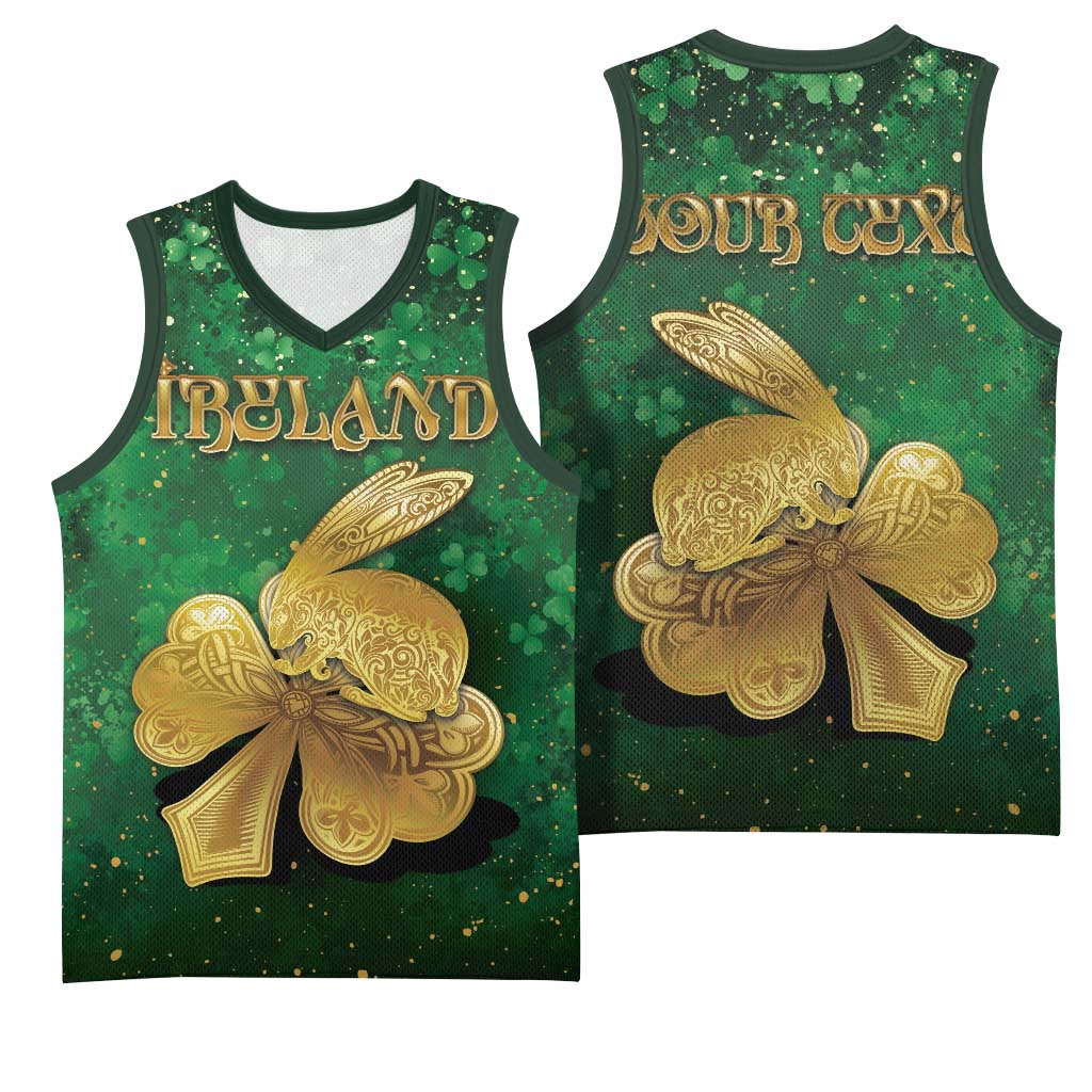 Personalized Ireland Basketball Jersey The Shamrock With The Irish Hare Patterns - Wonder Print Shop