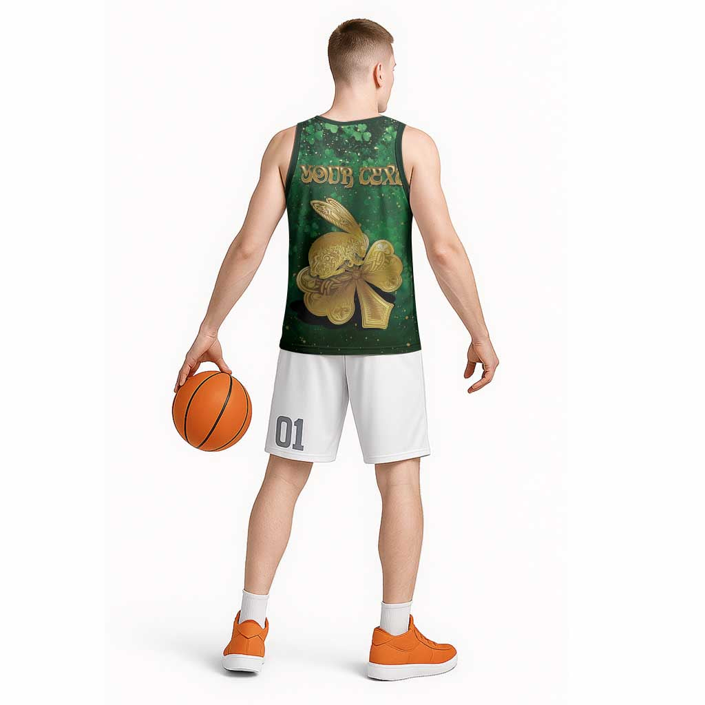 Personalized Ireland Basketball Jersey The Shamrock With The Irish Hare Patterns - Wonder Print Shop