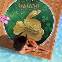 Ireland Beach Blanket The Shamrock With The Irish Hare Patterns - Wonder Print Shop