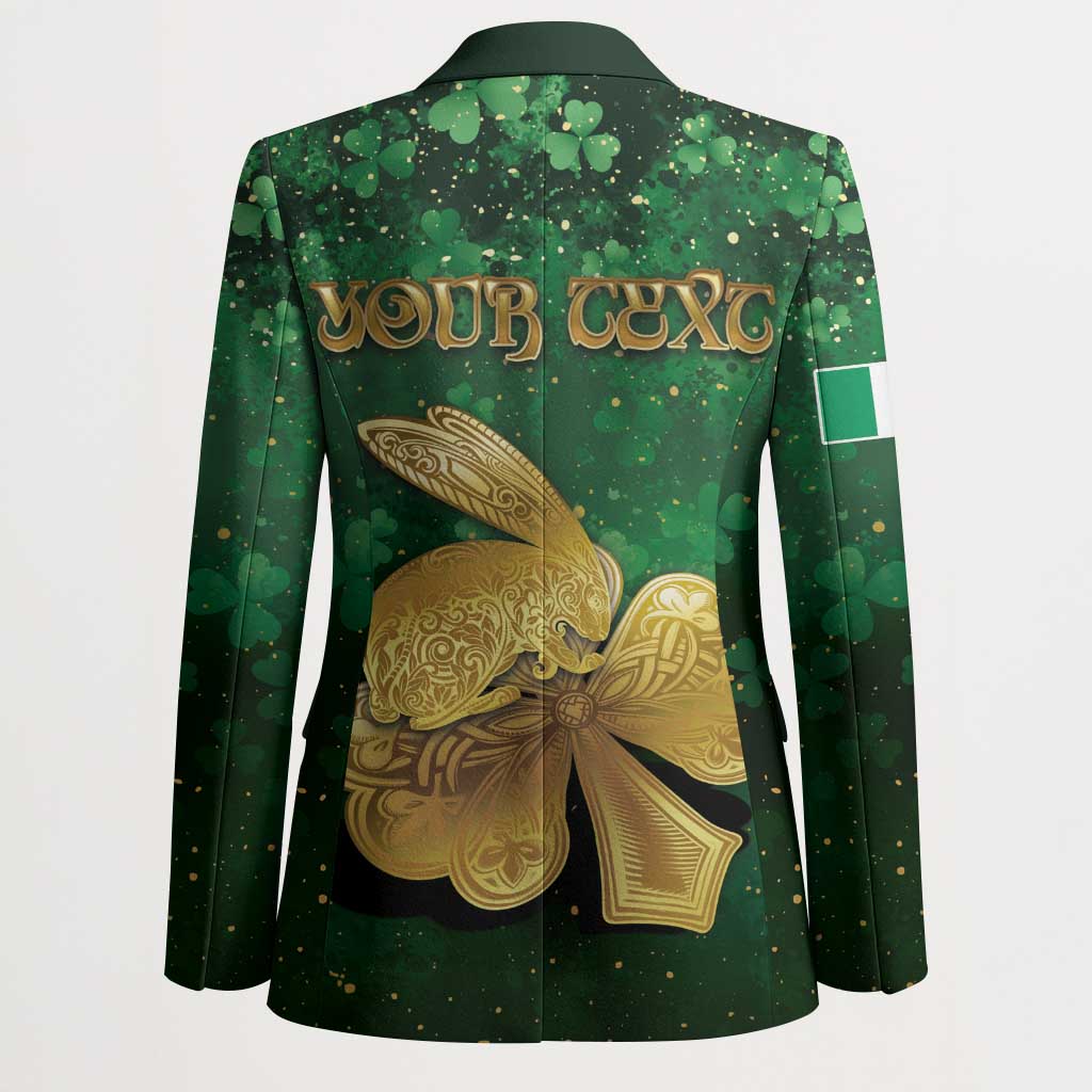 Personalized Ireland Blazer The Shamrock With The Irish Hare Patterns - Wonder Print Shop