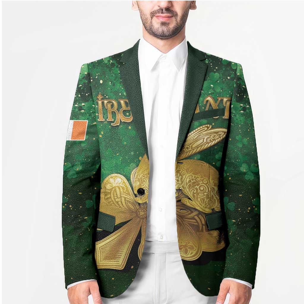 Personalized Ireland Blazer The Shamrock With The Irish Hare Patterns - Wonder Print Shop