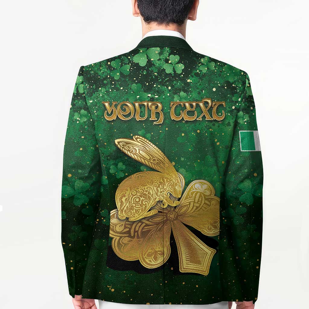 Personalized Ireland Blazer The Shamrock With The Irish Hare Patterns - Wonder Print Shop