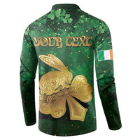 Personalized Ireland Button Sweatshirt The Shamrock With The Irish Hare Patterns - Wonder Print Shop