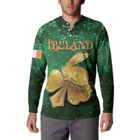 Personalized Ireland Button Sweatshirt The Shamrock With The Irish Hare Patterns - Wonder Print Shop
