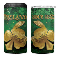 Personalized Ireland 4 in 1 Can Cooler Tumbler The Shamrock With The Irish Hare Patterns - Wonder Print Shop
