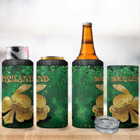 Personalized Ireland 4 in 1 Can Cooler Tumbler The Shamrock With The Irish Hare Patterns - Wonder Print Shop