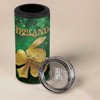 Personalized Ireland 4 in 1 Can Cooler Tumbler The Shamrock With The Irish Hare Patterns - Wonder Print Shop