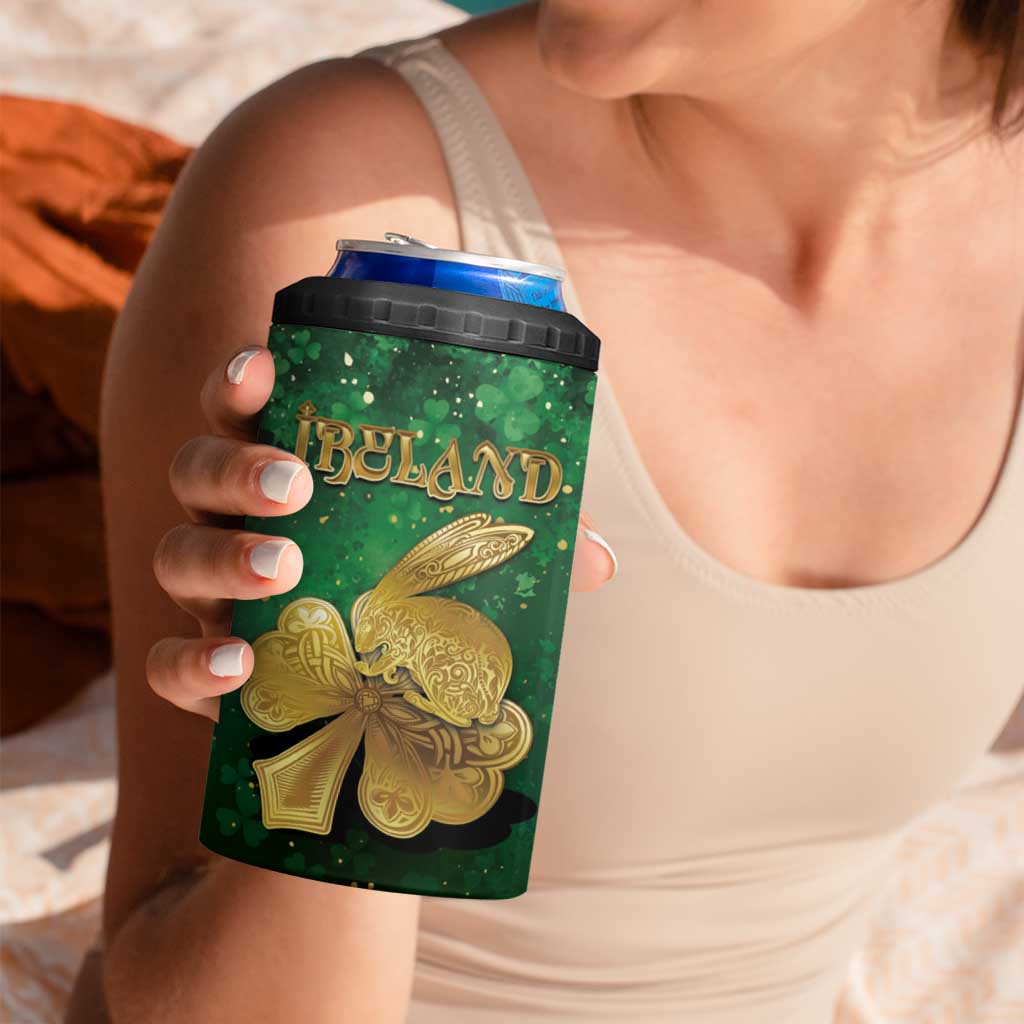 Personalized Ireland 4 in 1 Can Cooler Tumbler The Shamrock With The Irish Hare Patterns - Wonder Print Shop
