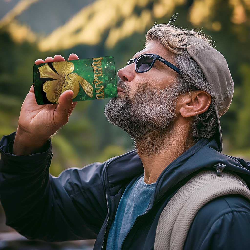 Personalized Ireland 4 in 1 Can Cooler Tumbler The Shamrock With The Irish Hare Patterns - Wonder Print Shop