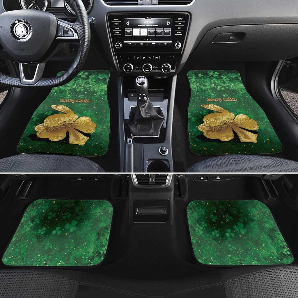 Ireland Car Mats The Shamrock With The Irish Hare Patterns - Wonder Print Shop
