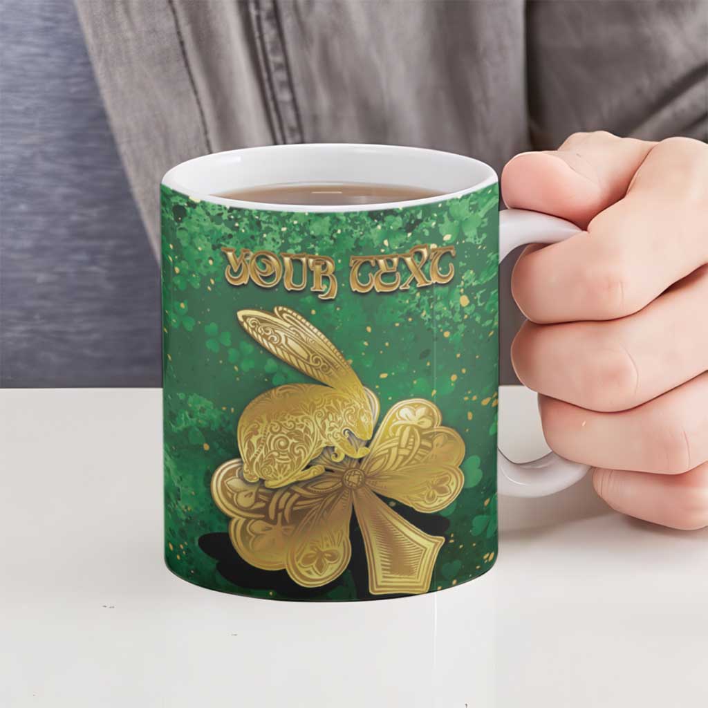 Personalized Ireland Ceramic Mug The Shamrock With The Irish Hare Patterns - Wonder Print Shop
