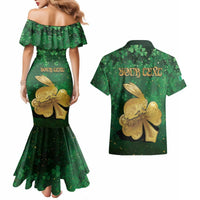 Personalized Ireland Couples Matching Mermaid Dress and Hawaiian Shirt The Shamrock With The Irish Hare Patterns - Wonder Print Shop