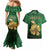 Personalized Ireland Couples Matching Mermaid Dress and Hawaiian Shirt The Shamrock With The Irish Hare Patterns - Wonder Print Shop
