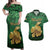 Personalized Ireland Couples Matching Off Shoulder Maxi Dress and Hawaiian Shirt The Shamrock With The Irish Hare Patterns - Wonder Print Shop