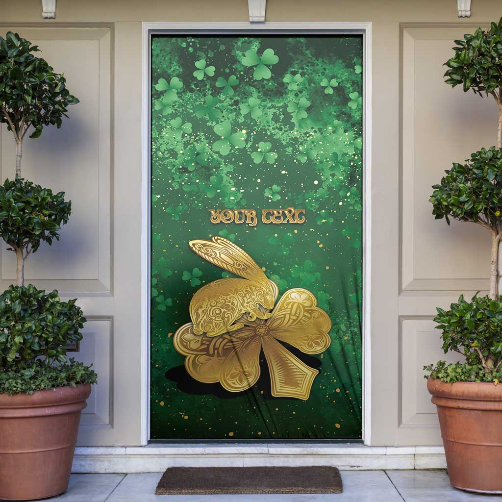 Ireland Door Cover The Shamrock With The Irish Hare Patterns - Wonder Print Shop