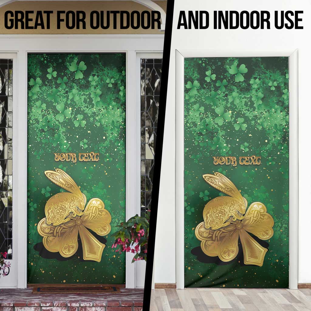 Ireland Door Cover The Shamrock With The Irish Hare Patterns - Wonder Print Shop