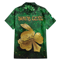 Personalized Ireland Family Matching Long Sleeve Bodycon Dress and Hawaiian Shirt The Shamrock With The Irish Hare Patterns - Wonder Print Shop