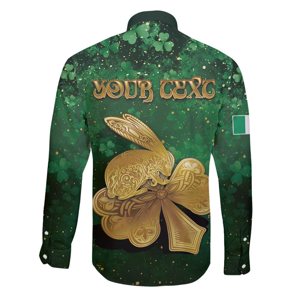 Personalized Ireland Family Matching Long Sleeve Bodycon Dress and Hawaiian Shirt The Shamrock With The Irish Hare Patterns - Wonder Print Shop