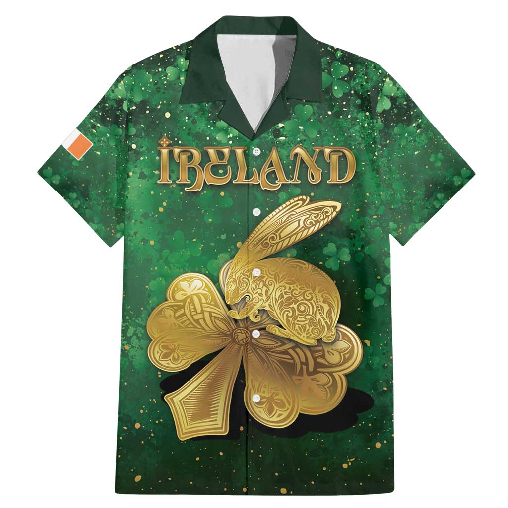 Personalized Ireland Family Matching Mermaid Dress and Hawaiian Shirt The Shamrock With The Irish Hare Patterns - Wonder Print Shop