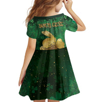 Personalized Ireland Family Matching Off The Shoulder Long Sleeve Dress and Hawaiian Shirt The Shamrock With The Irish Hare Patterns - Wonder Print Shop