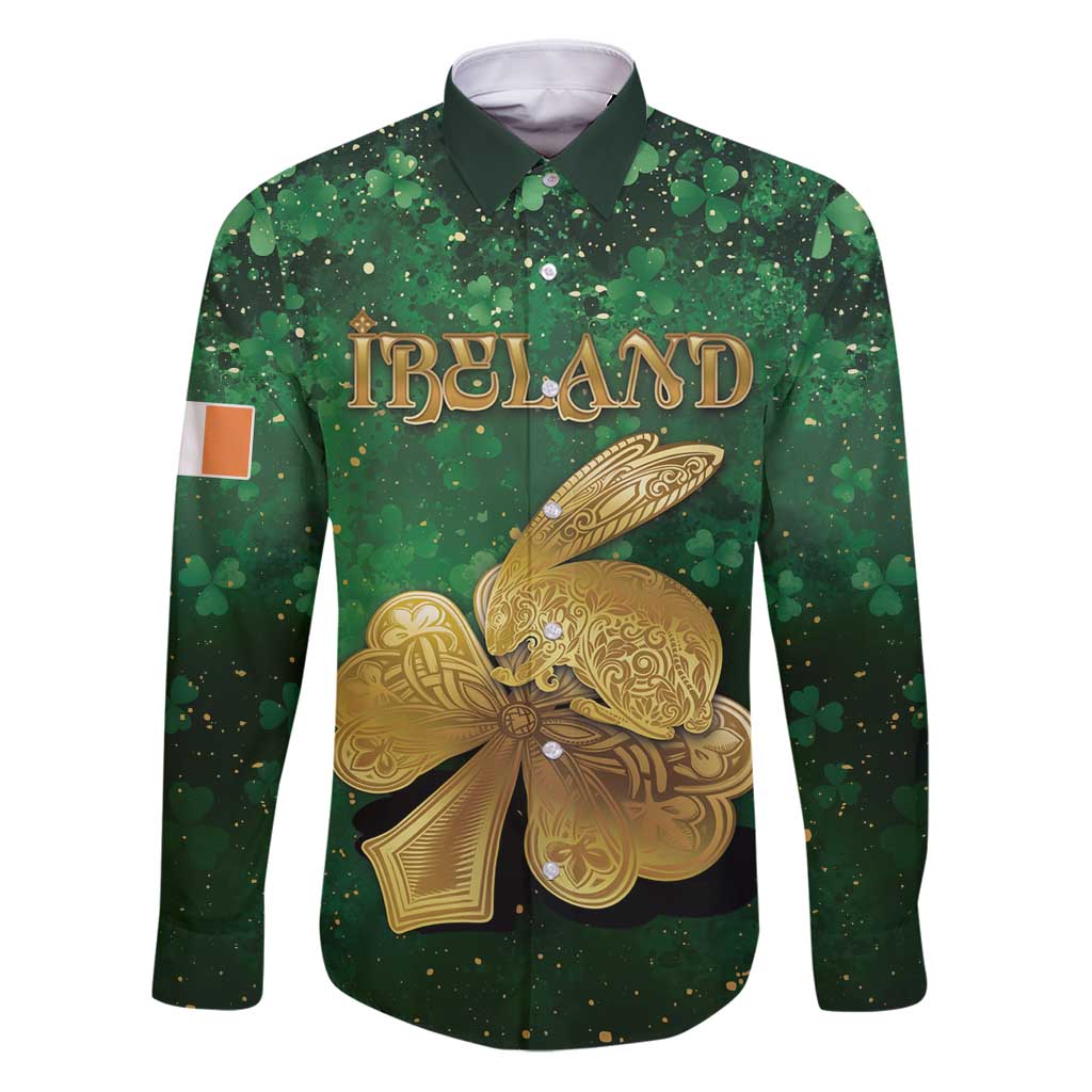 Personalized Ireland Family Matching Puletasi and Hawaiian Shirt The Shamrock With The Irish Hare Patterns - Wonder Print Shop