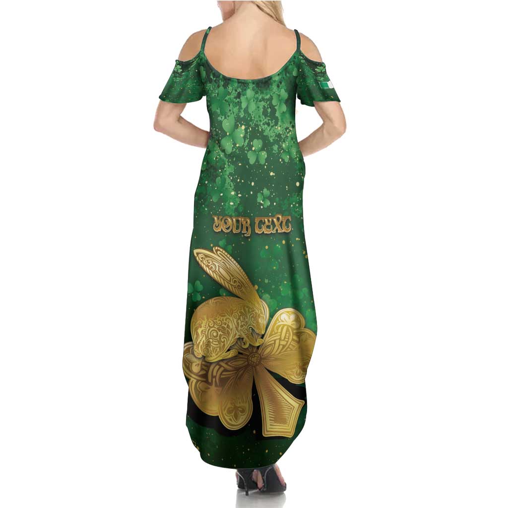 Personalized Ireland Family Matching Summer Maxi Dress and Hawaiian Shirt The Shamrock With The Irish Hare Patterns - Wonder Print Shop