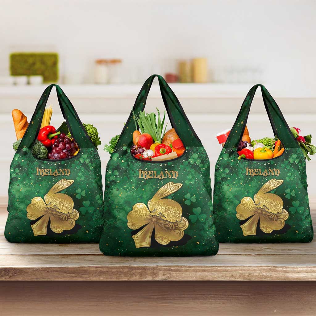 Ireland Grocery Bag The Shamrock With The Irish Hare Patterns - Wonder Print Shop