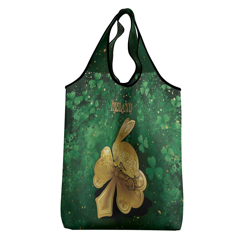 Ireland Grocery Bag The Shamrock With The Irish Hare Patterns - Wonder Print Shop