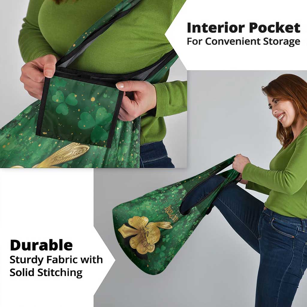 Ireland Grocery Bag The Shamrock With The Irish Hare Patterns - Wonder Print Shop