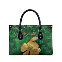 Ireland Leather Bag The Shamrock With The Irish Hare Patterns - Wonder Print Shop
