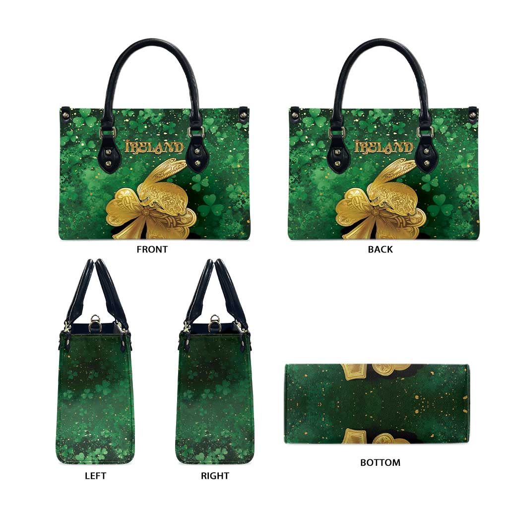 Ireland Leather Bag The Shamrock With The Irish Hare Patterns - Wonder Print Shop