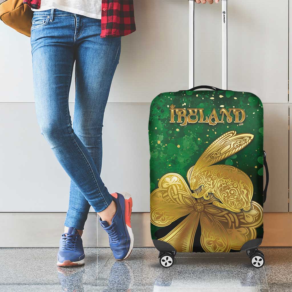 Ireland Luggage Cover The Shamrock With The Irish Hare Patterns - Wonder Print Shop
