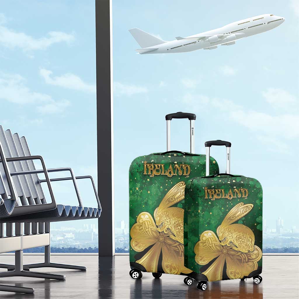 Ireland Luggage Cover The Shamrock With The Irish Hare Patterns - Wonder Print Shop