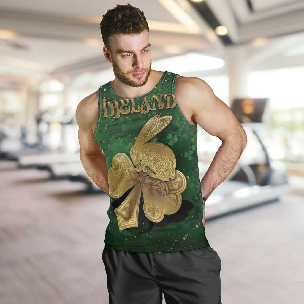 Personalized Ireland Men Tank Top The Shamrock With The Irish Hare Patterns - Wonder Print Shop