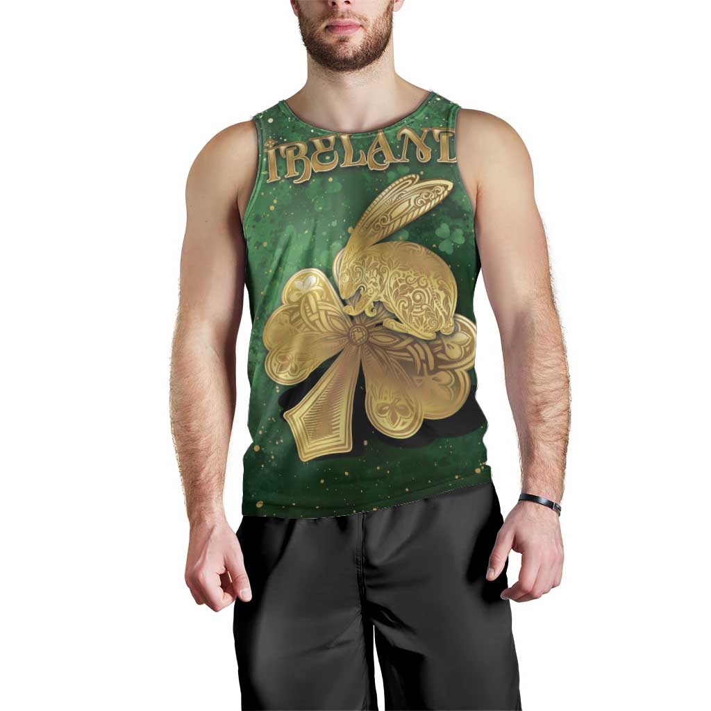 Personalized Ireland Men Tank Top The Shamrock With The Irish Hare Patterns - Wonder Print Shop