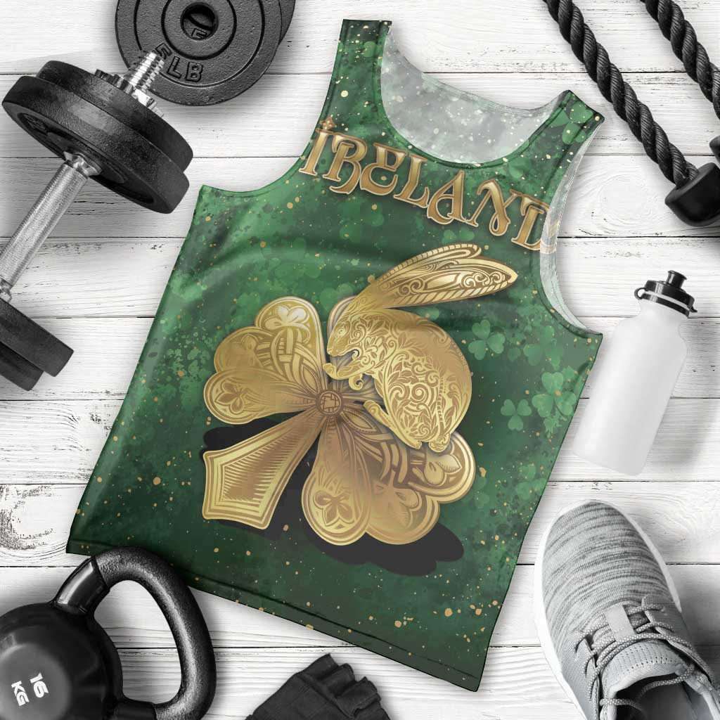 Personalized Ireland Men Tank Top The Shamrock With The Irish Hare Patterns - Wonder Print Shop