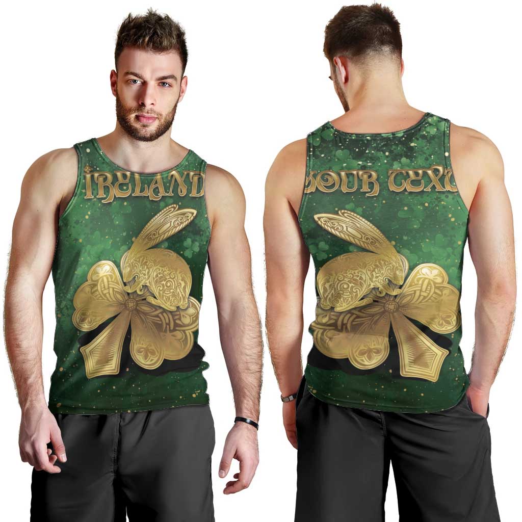 Personalized Ireland Men Tank Top The Shamrock With The Irish Hare Patterns - Wonder Print Shop
