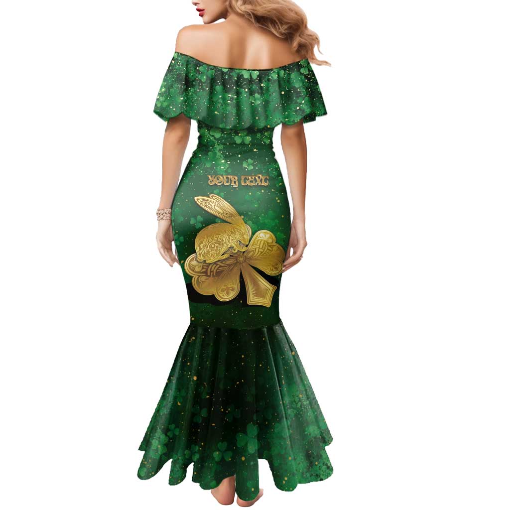 Personalized Ireland Mermaid Dress The Shamrock With The Irish Hare Patterns - Wonder Print Shop