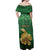 Personalized Ireland Off Shoulder Maxi Dress The Shamrock With The Irish Hare Patterns - Wonder Print Shop