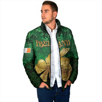 Personalized Ireland Padded Jacket The Shamrock With The Irish Hare Patterns - Wonder Print Shop