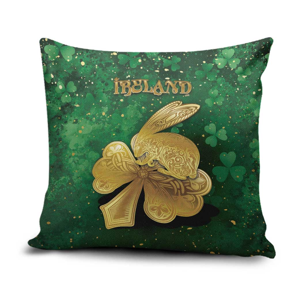 Ireland Pillow Cover The Shamrock With The Irish Hare Patterns - Wonder Print Shop