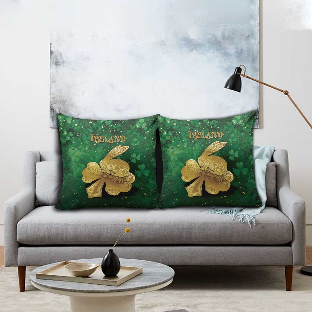 Ireland Pillow Cover The Shamrock With The Irish Hare Patterns - Wonder Print Shop