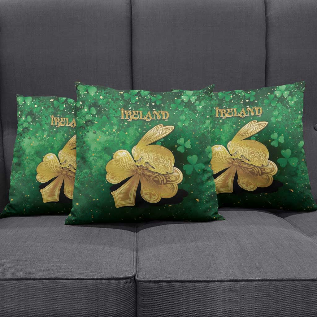 Ireland Pillow Cover The Shamrock With The Irish Hare Patterns - Wonder Print Shop